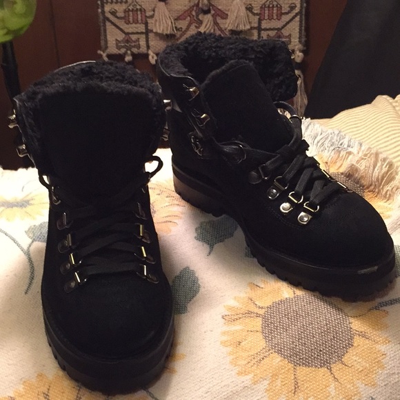 Baxter Shearling Hiker Boot Suede US 7 - Picture 2 of 8